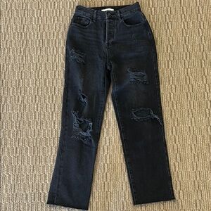 PacSun Black Distressed Jeans size 23